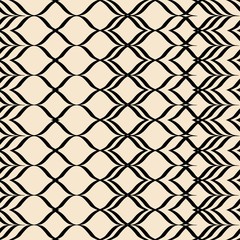 Black Interlaced Strokes Texture Seamless Pattern