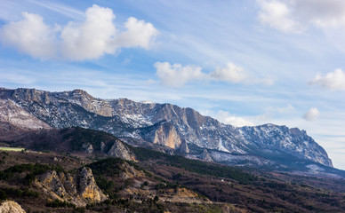 Landscape of the Crimean mountains