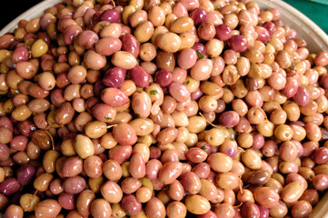 OLIVES ON MARKET STALL