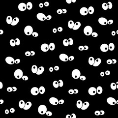 Spooky eyes. Seamless pattern