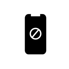 no mobile icon vector glyph style