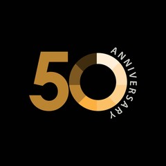 50 Year Anniversary Vector Template Design Illustration