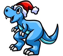 Obraz premium Happy Christmas T Rex