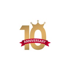 10 Year Anniversary Vector Template Design Illustration