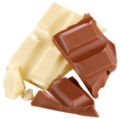 MILK AND WHITE CHOCOLATE PIECES