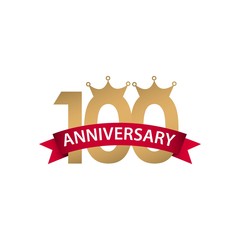 100 Year Anniversary Vector Template Design Illustration