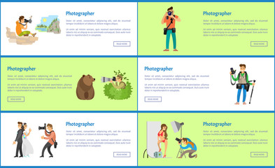 Photographer Services Online Banners with Text