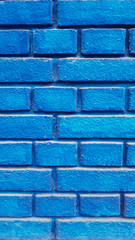 Blue brick wall