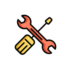 maintenance icon vector design fill outline style