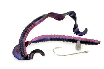 Plastic Worm Bass Fishing Bait