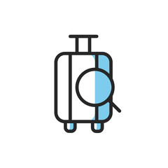 baggage icon vector with modern style