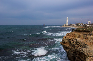 Lighthouse at cape Tarkhankut, Crimea