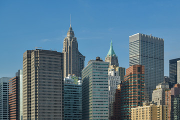 Fototapeta na wymiar Few skycrapers on Manhattar in New York City