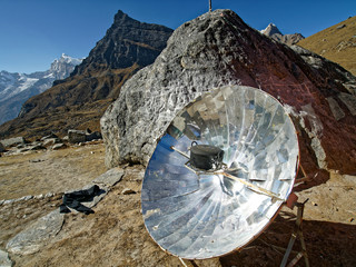 Landscape while climbing at the Mera peak
