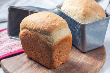 Homemade Bread in the Baking Dish