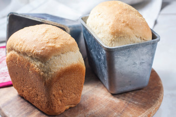 Homemade Bread in the Baking Dish