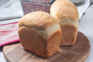 Homemade Bread in the Baking Dish