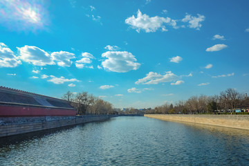Fototapeta na wymiar Tongzi River Surround.Forbidden Palace with Beautiful nature at Beijing capital of China
