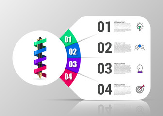 Infographic design template. Creative concept with 4 steps