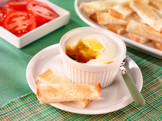 CODDLED EGG WITH TOAST