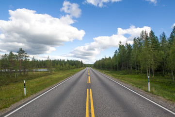 scenic road in northern finland