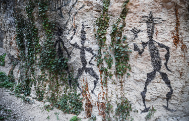 Strange place with totems, Crimea
