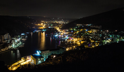 Fototapeta na wymiar Night in Balaklava, Crimea