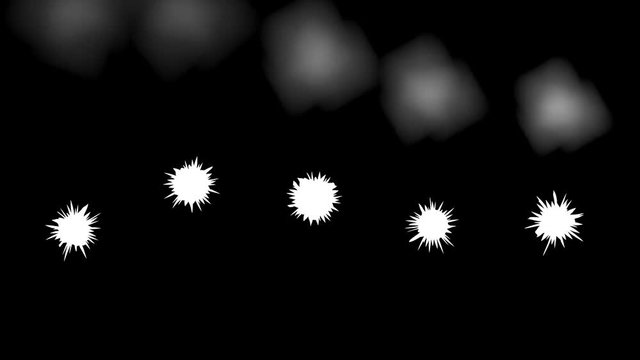 Rafale d'impact de balle clair et sombre(avec couche alpha)