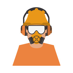 Worker with construction tools