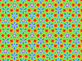 Abstract background red, green, blue, multicolored gradient tracery pattern