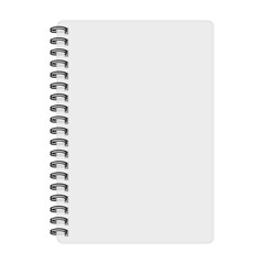 Notebook mockup, with place for image, text or other details. 
Vector illustration