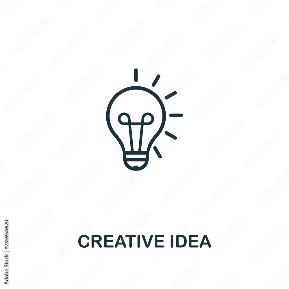 Poster creative idea icon. premium style design from design ui and ux icon collection. pixel perfect creati