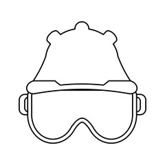 Worker construction helmet black and white