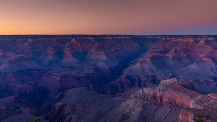 Fototapeta na wymiar Mather view point of Grand Canyon during sunset time , Arizona,