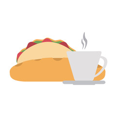 Burriot and coffee with bread