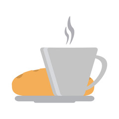 Coffee cup and bread