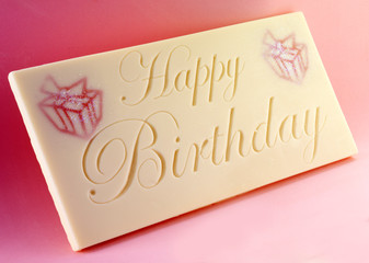 HAPPY BIRTHDAY WHITE CHOCOLATE BAR