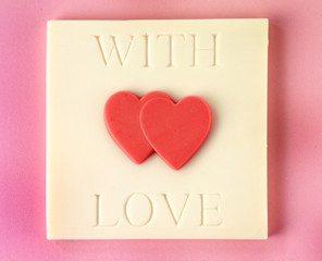 LOVE HEARTS WHITE CHOCOLATE