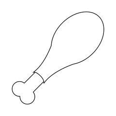 Roasted chicken thigh black and white