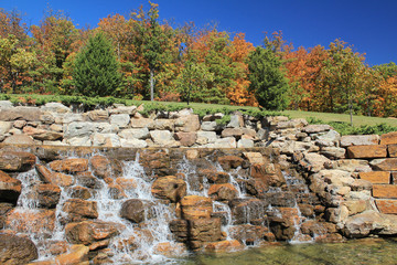 Water Feature in Autumn Color