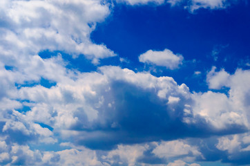 Naklejka na ściany i meble White clouds. Blue sky. Beautiful. landscape with blue sky and clouds.