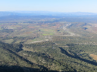 aerial view of fields