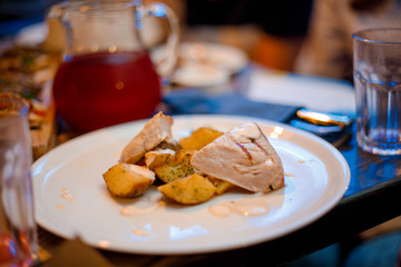 food on table