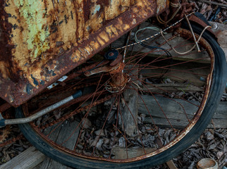 Abandoned old factory, rusty walls