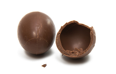 chocolate egg isolated