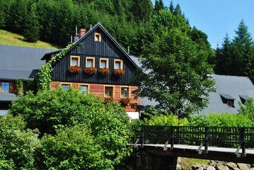 Fototapeta na wymiar Drewniany wiejski dom