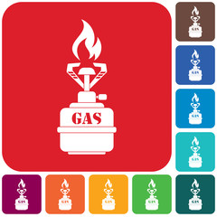 Camping stove icon vector