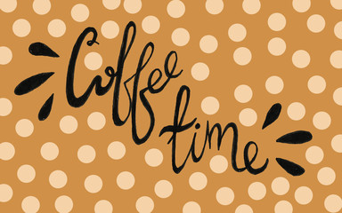 Hand drawn calligraphy coffee