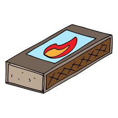 Hand drawn matchbox.