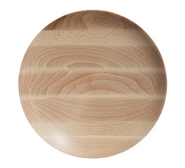 Round wooden beech button